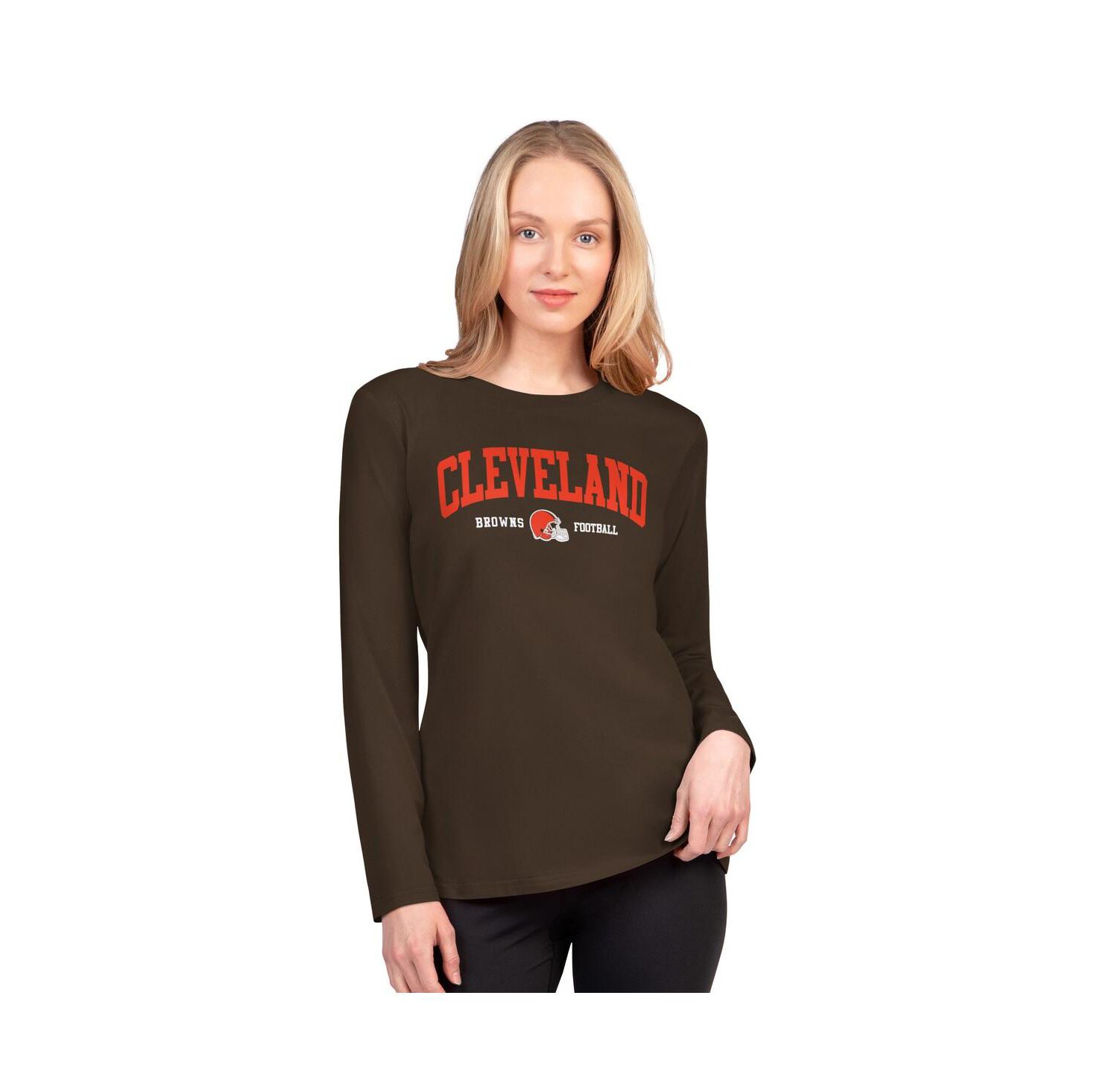 Women's Brown Cleveland Browns Best Play Long Sleeve T-Shirt