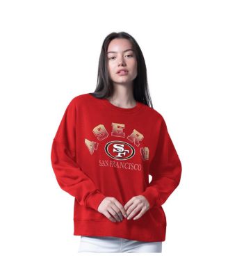 G-III 4Her by Carl Banks - Women's Scarlet San Francisco 49ers Oversized Feud Sweatshirt