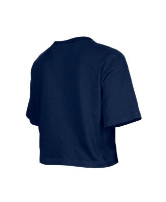 Girl's Navy Chicago Bears Flip Sequin Boxy T-Shirt