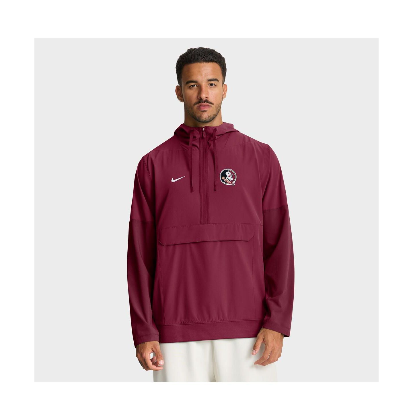 Мужская куртка Nike Garnet Florida State Seminoles Anorak Half-Zip Hoodie Jacket — фото 1