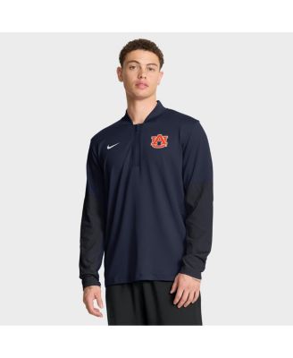 Nike - Men's Navy Auburn Tigers One Goal Dri-FIT Half-Zip Pullover Sweatshirt