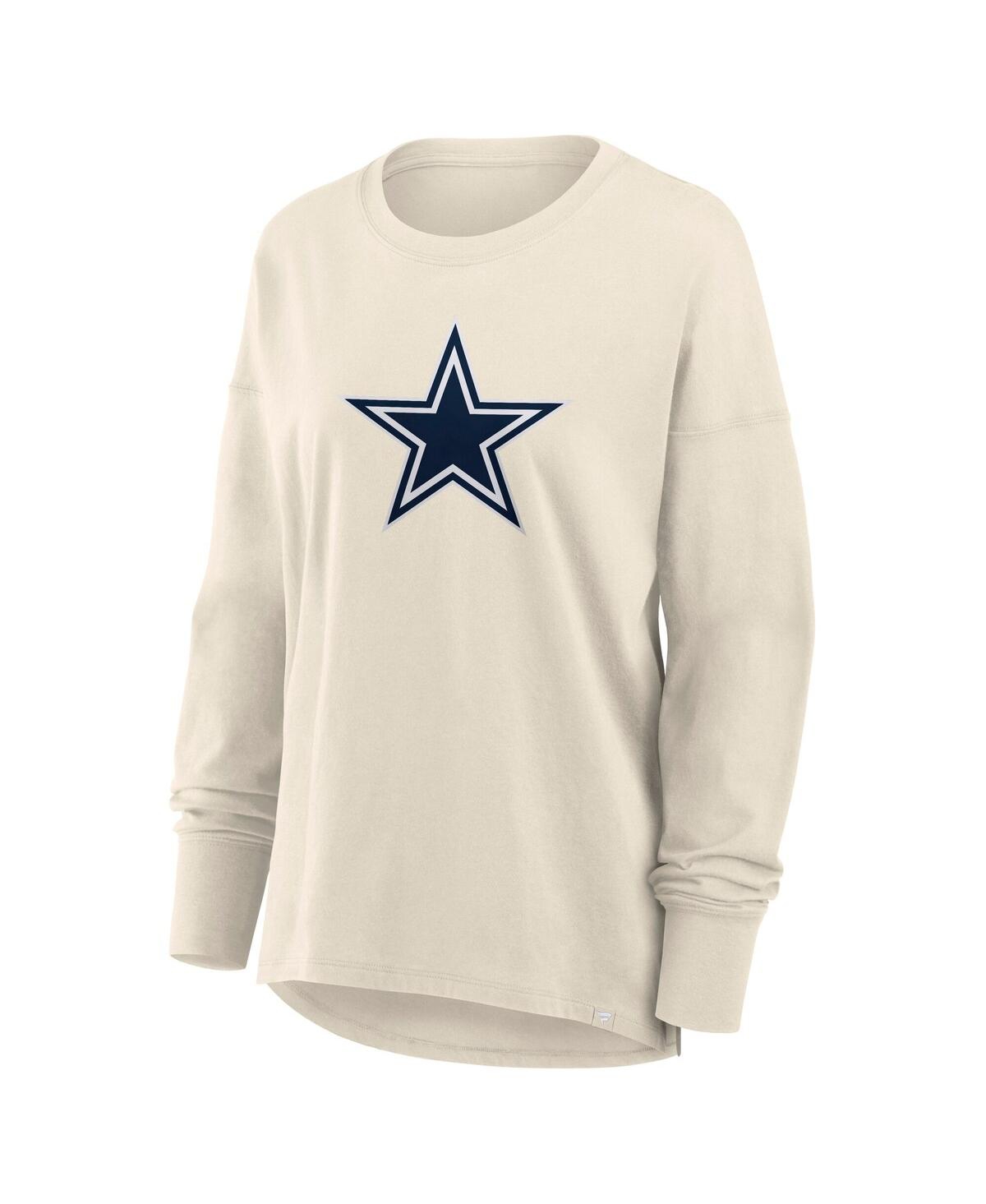Fanatics Women's Cream Dallas Cowboys Dove Legacy Long Sleeve T-shirt In Neutral