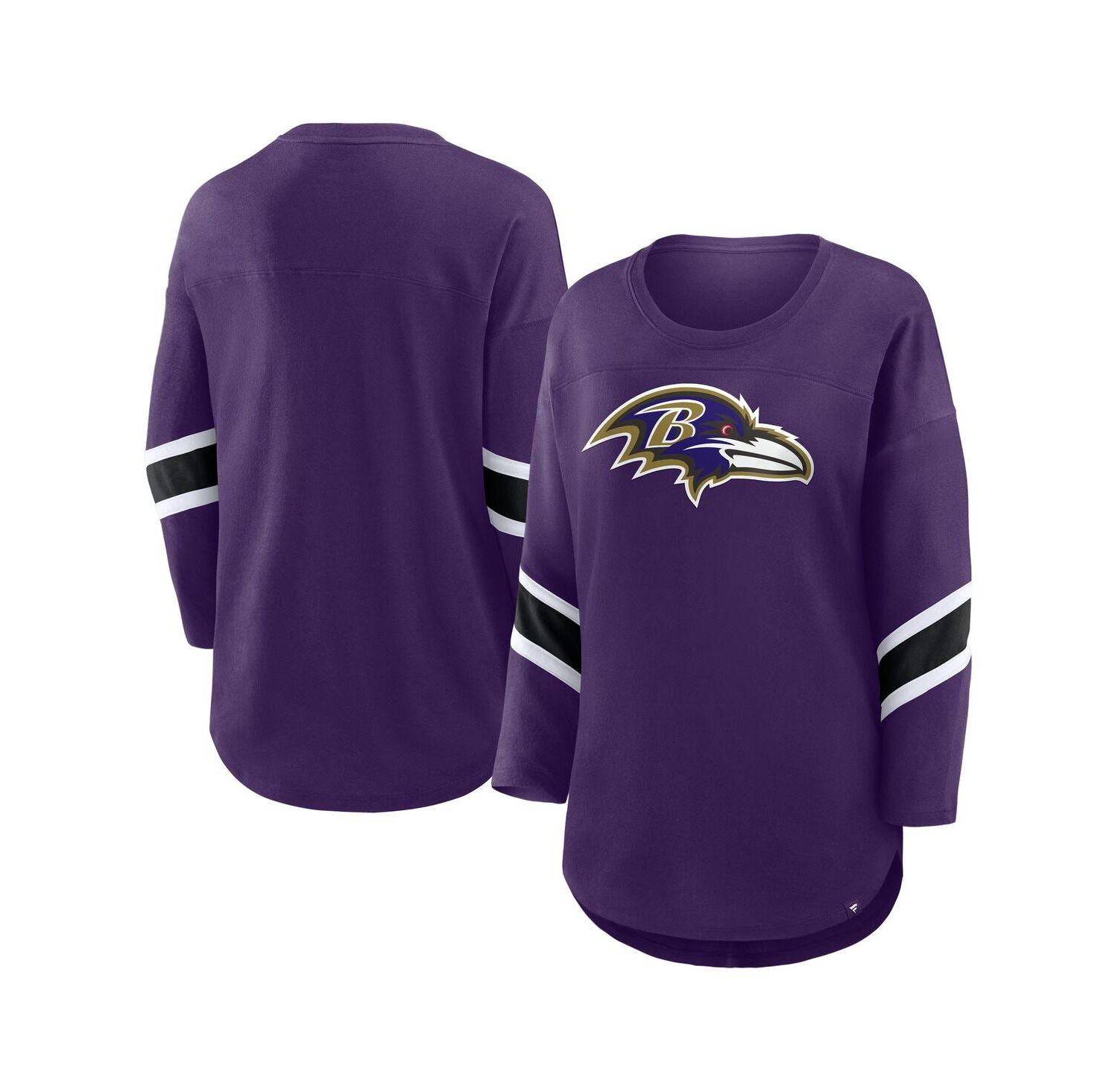 Women's Purple Baltimore Ravens Redzone 3/4-Sleeve T-Shirt