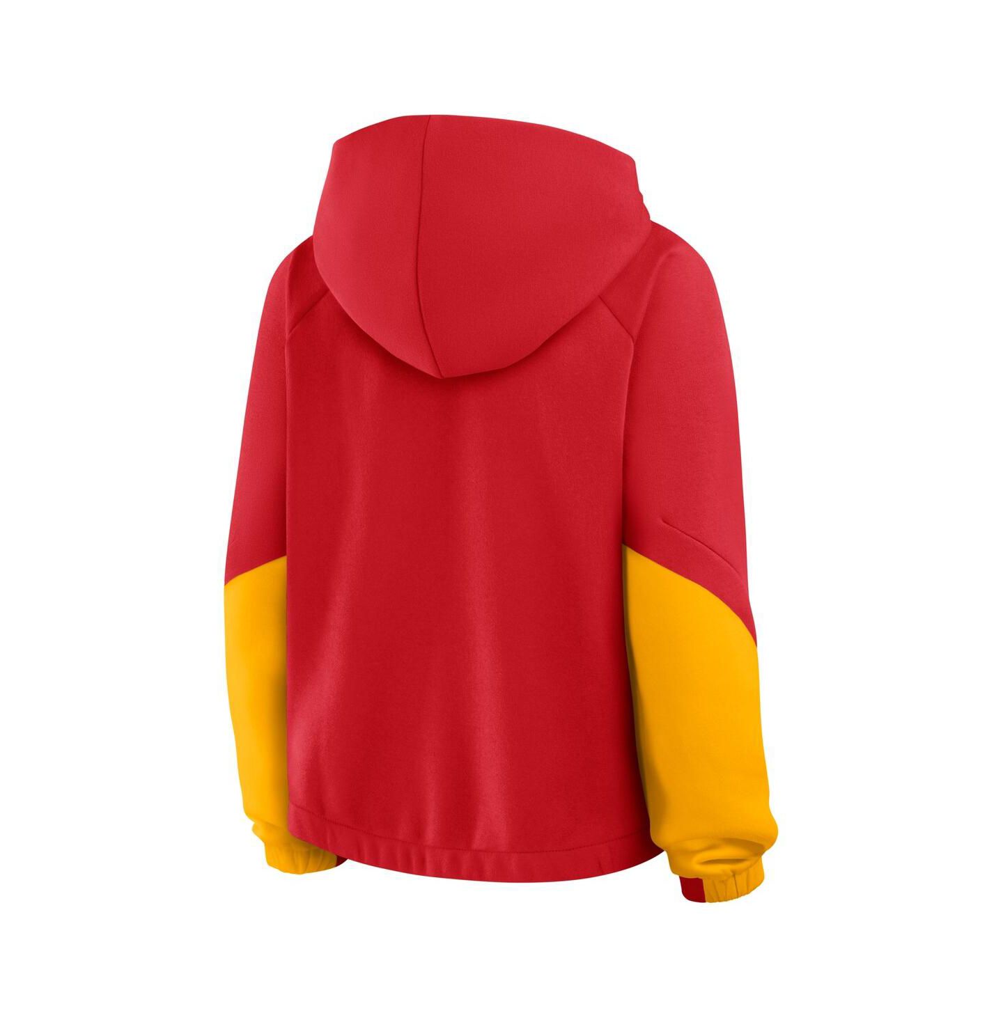 Женское худи Fanatics Red Kansas City Chiefs Oversized Redzone Bubble Screen Pullover — фото 2