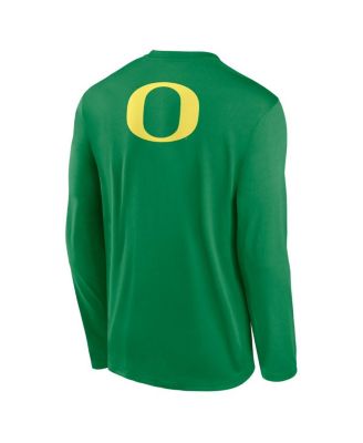 Men's Green Oregon Ducks Primetime Campus 2-Hit Legend Dri-FIT Long Sleeve T-Shirt