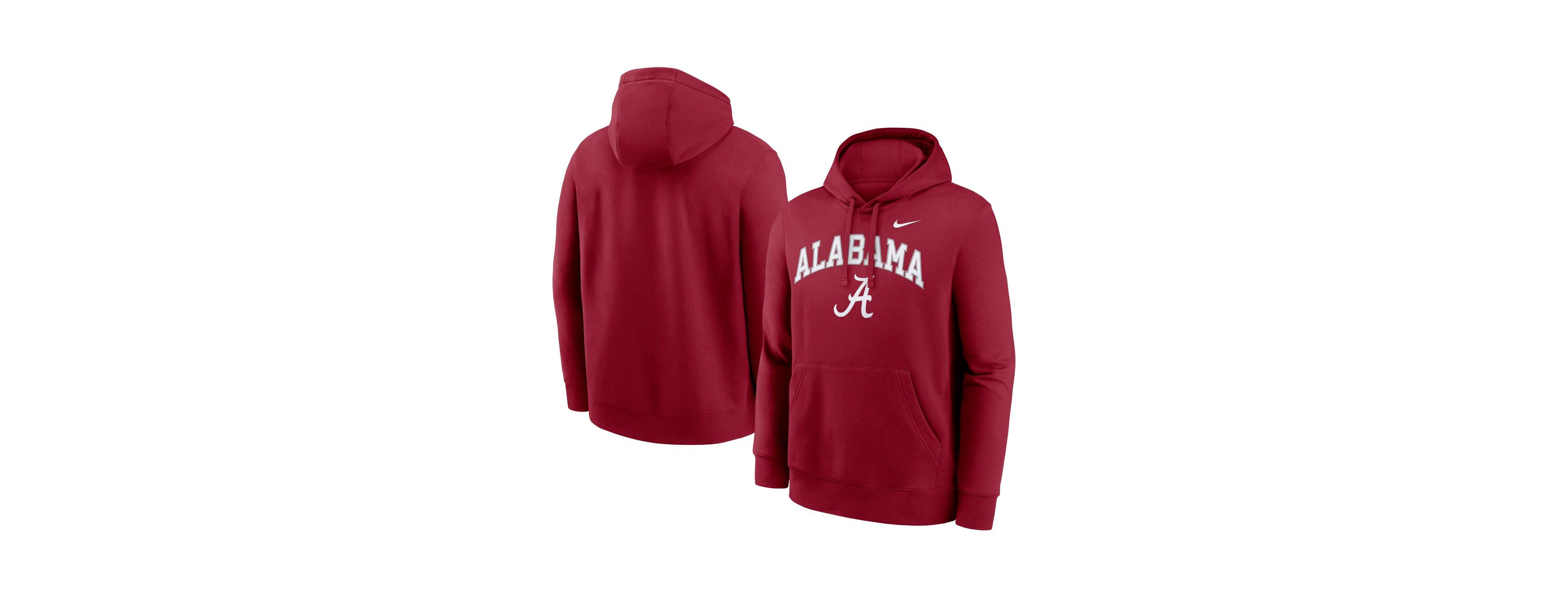Nike Men's Crimson Alabama Tide Club Fleece Arch Pullover Hoodie