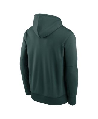 Men's Green Michigan State Spartans Team Stacked Performance Pullover Hoodie