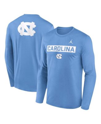 Jordan - Men's Light Blue North Carolina Tar Heels Primetime Campus 2-Hit Legend Dri-FIT Long Sleeve T-shirt