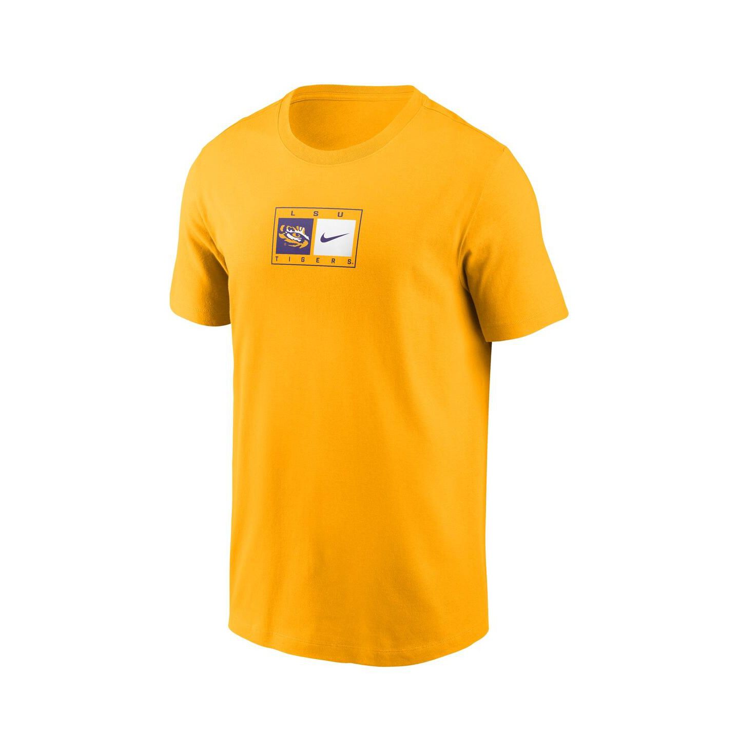 Мужская футболка Nike Gold LSU Tigers Campus Logo Swoosh — фото 3