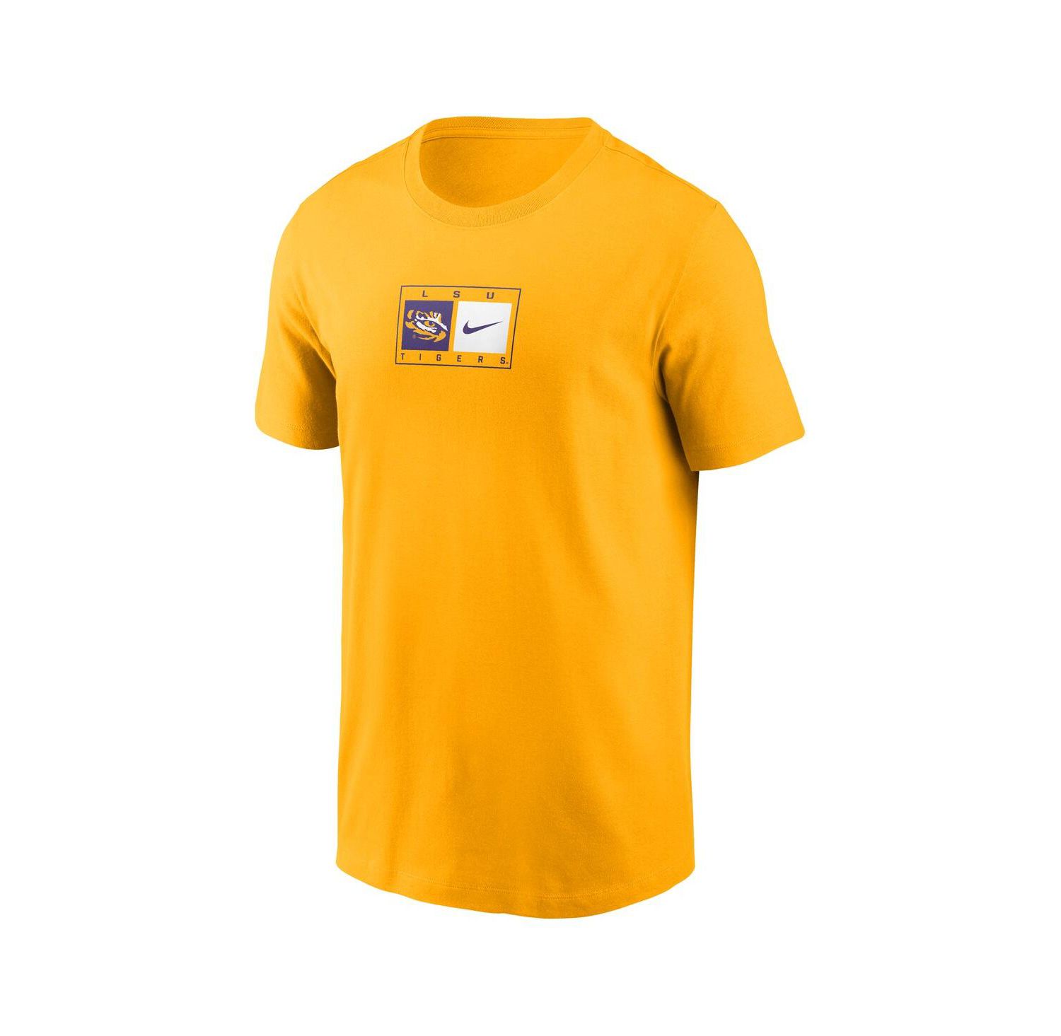 Men's Gold LSU Tigers Campus Logo Swoosh T-Shirt