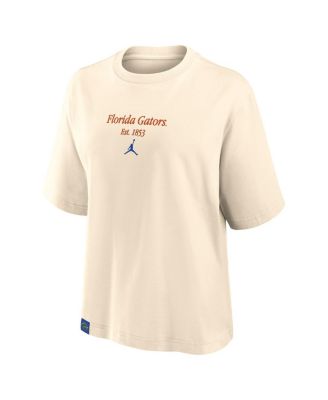 Women's Tan Florida Gators Established Tag Boxy T-Shirt