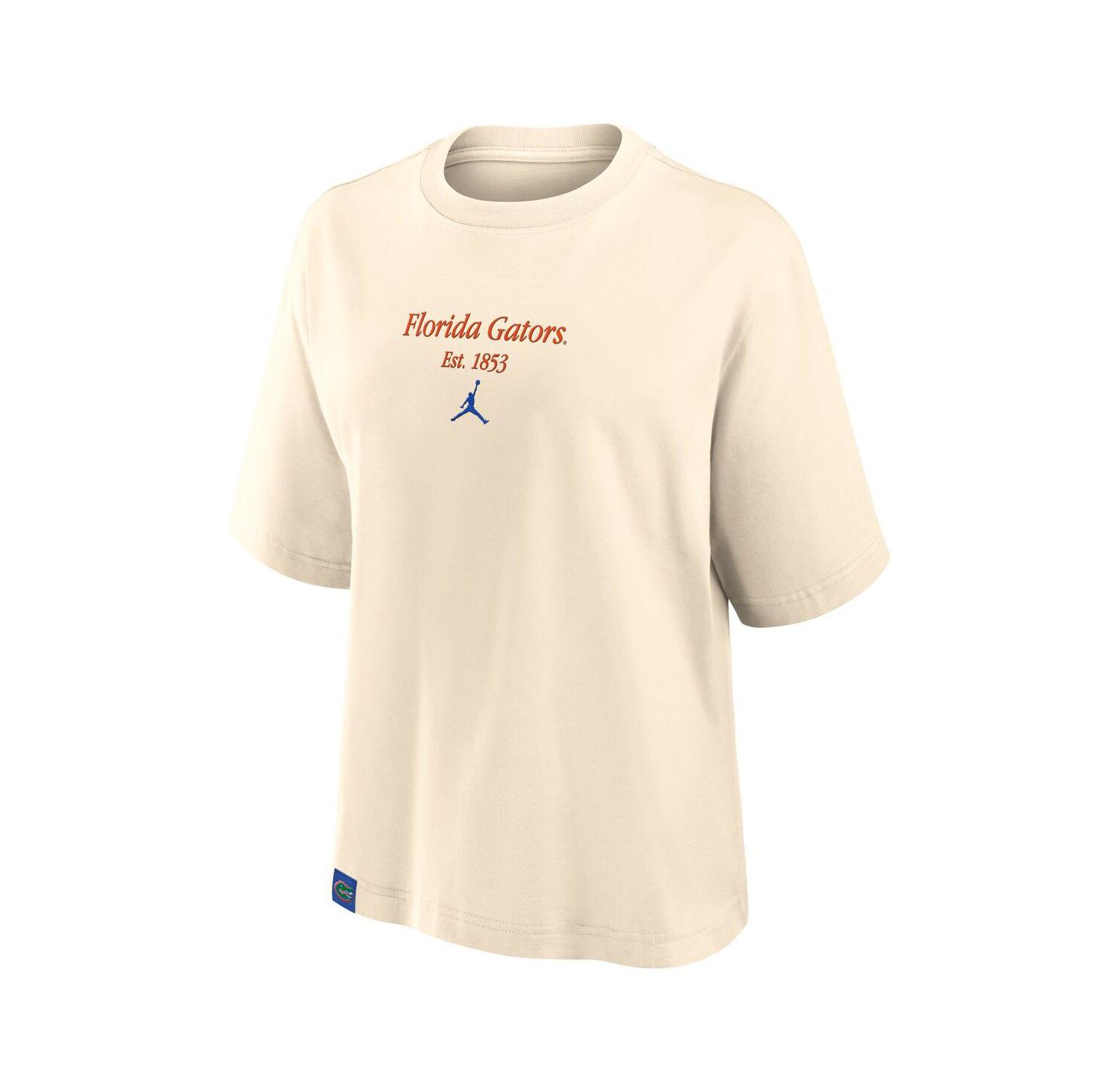 Women's Tan Florida Gators Established Tag Boxy T-Shirt