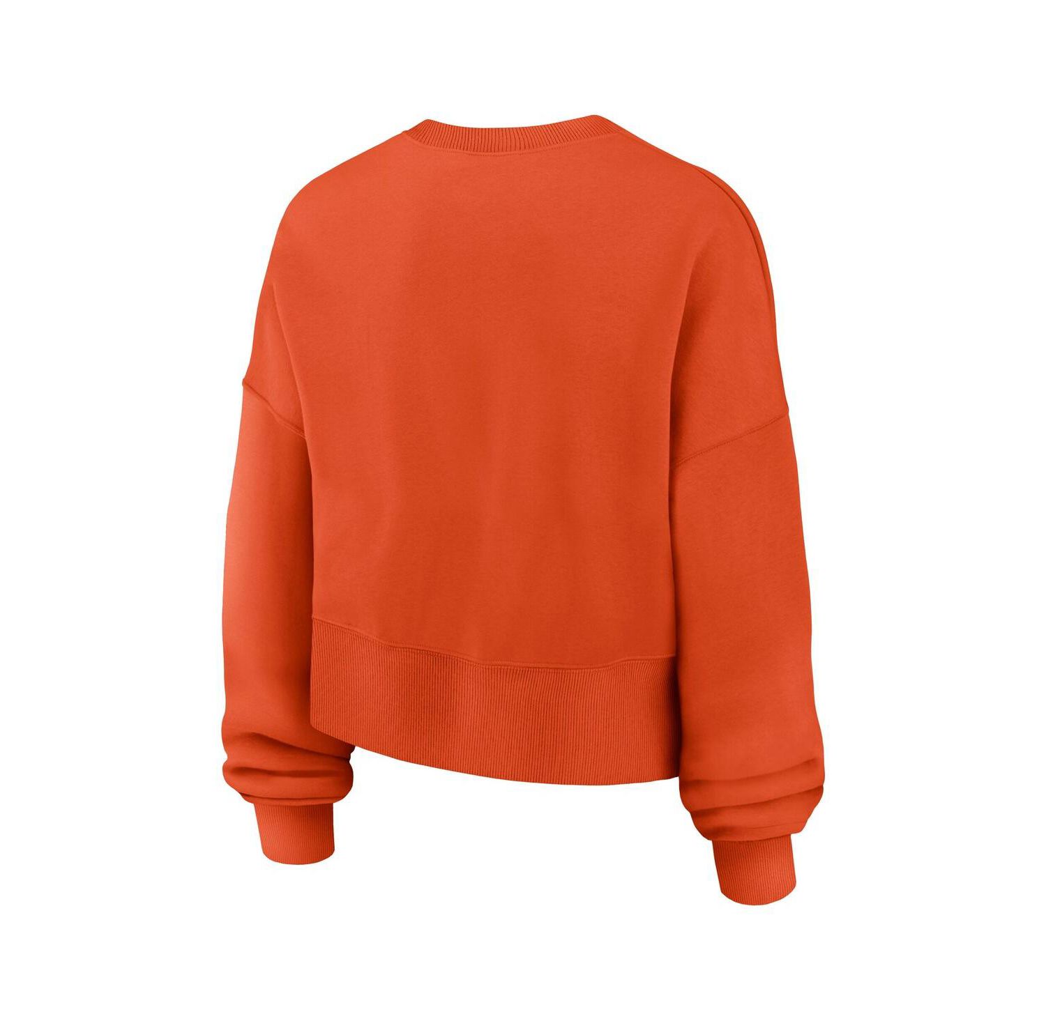 Women's Orange Clemson Tigers Oversized Phoenix Arch Pullover Sweatshirt