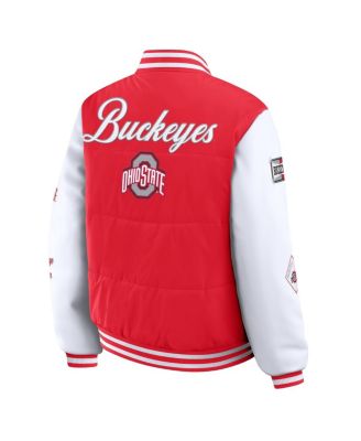 Women's Scarlet Ohio State Buckeyes Varsity Puffer Jacket