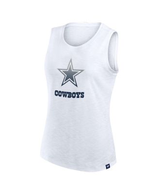 Women's White Dallas Cowboys Slub Tank Top