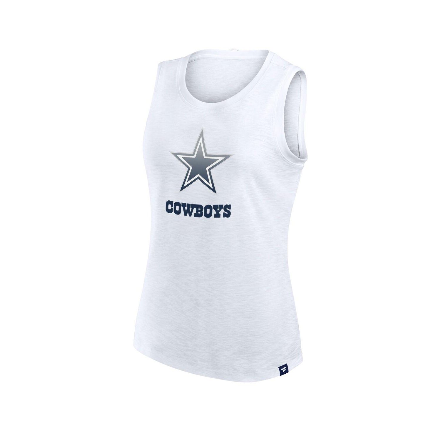 Women's White Dallas Cowboys Slub Tank Top