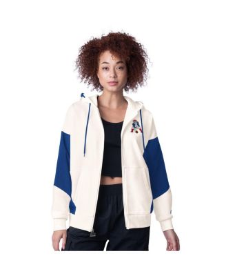 Starter - Women's White New England Patriots Scrimmage Full-Zip Hoodie