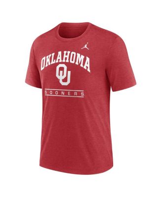 Men's Crimson Oklahoma Sooners Arch Over Logo Tri-Blend T-Shirt