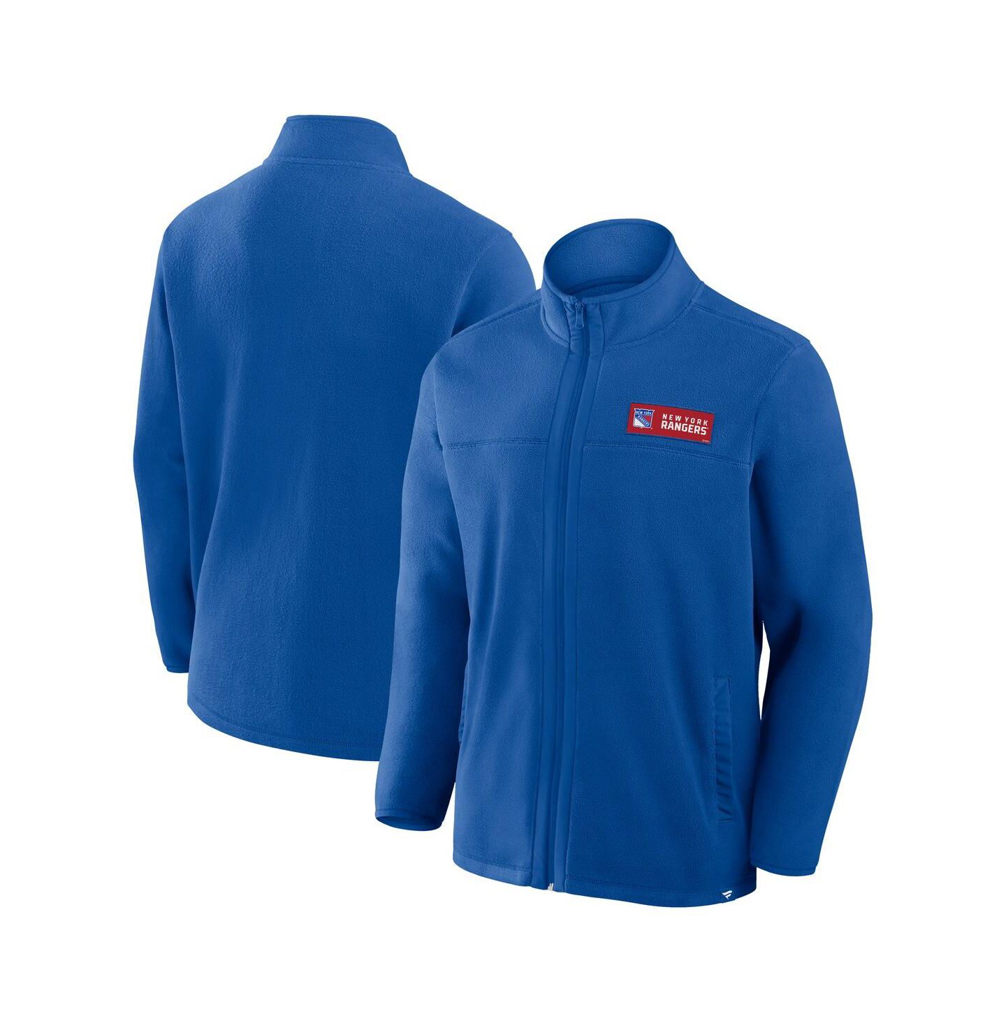Мужская куртка Fanatics Blue New York Rangers Home Ice Fleece Full-Zip — фото 1