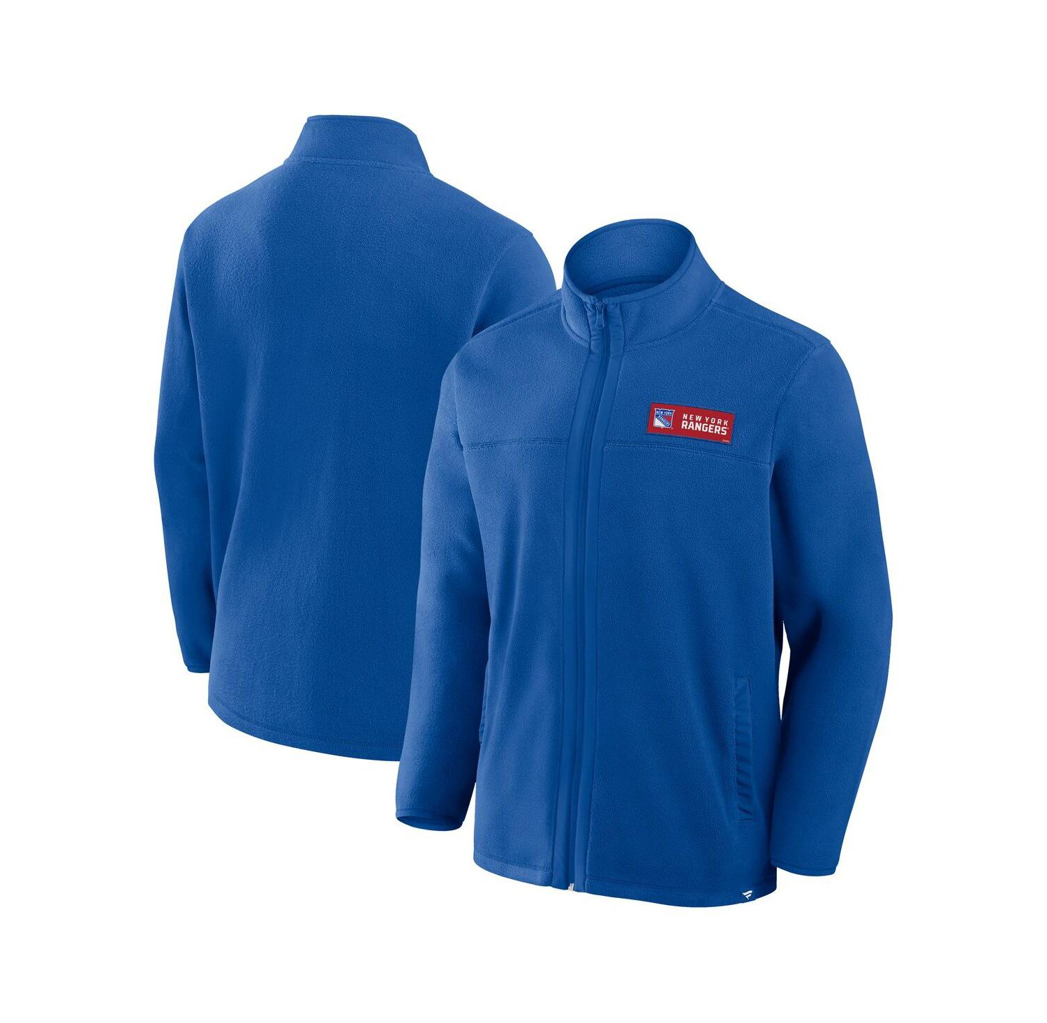 Men's Blue New York Rangers Home Ice Fleece Full-Zip Jacket