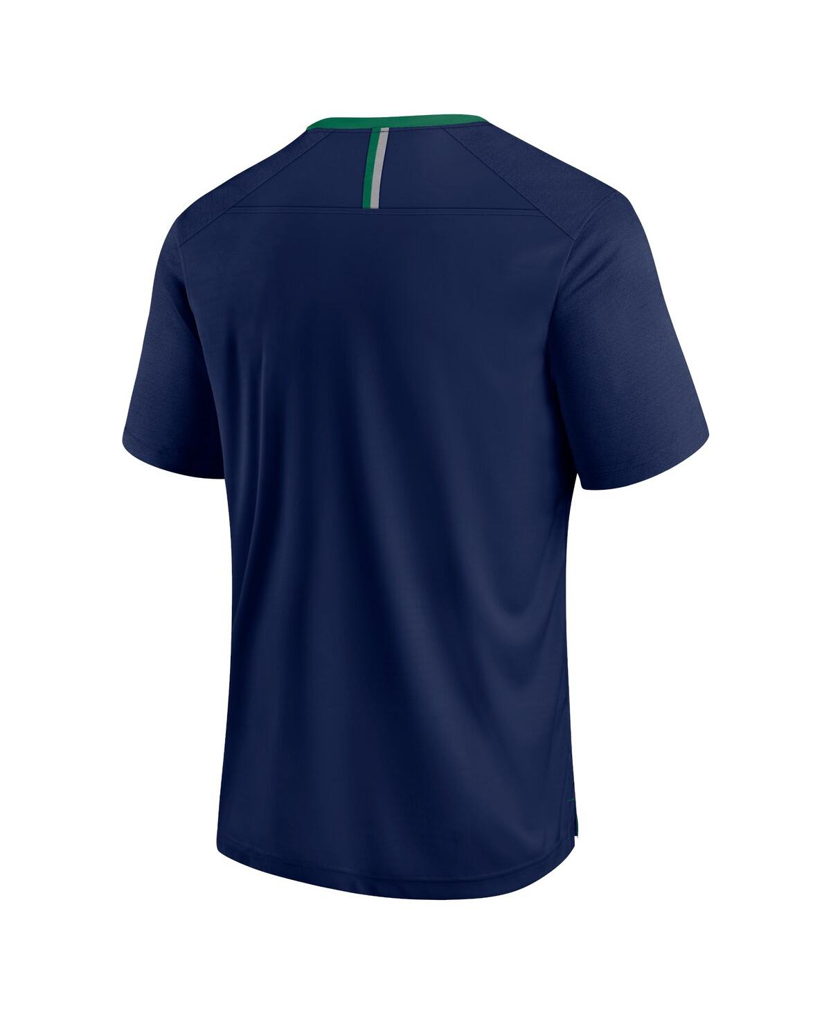 Fanatics Men's Navy Notre Dame Fighting Irish Defender Fade Slant T-Shirt