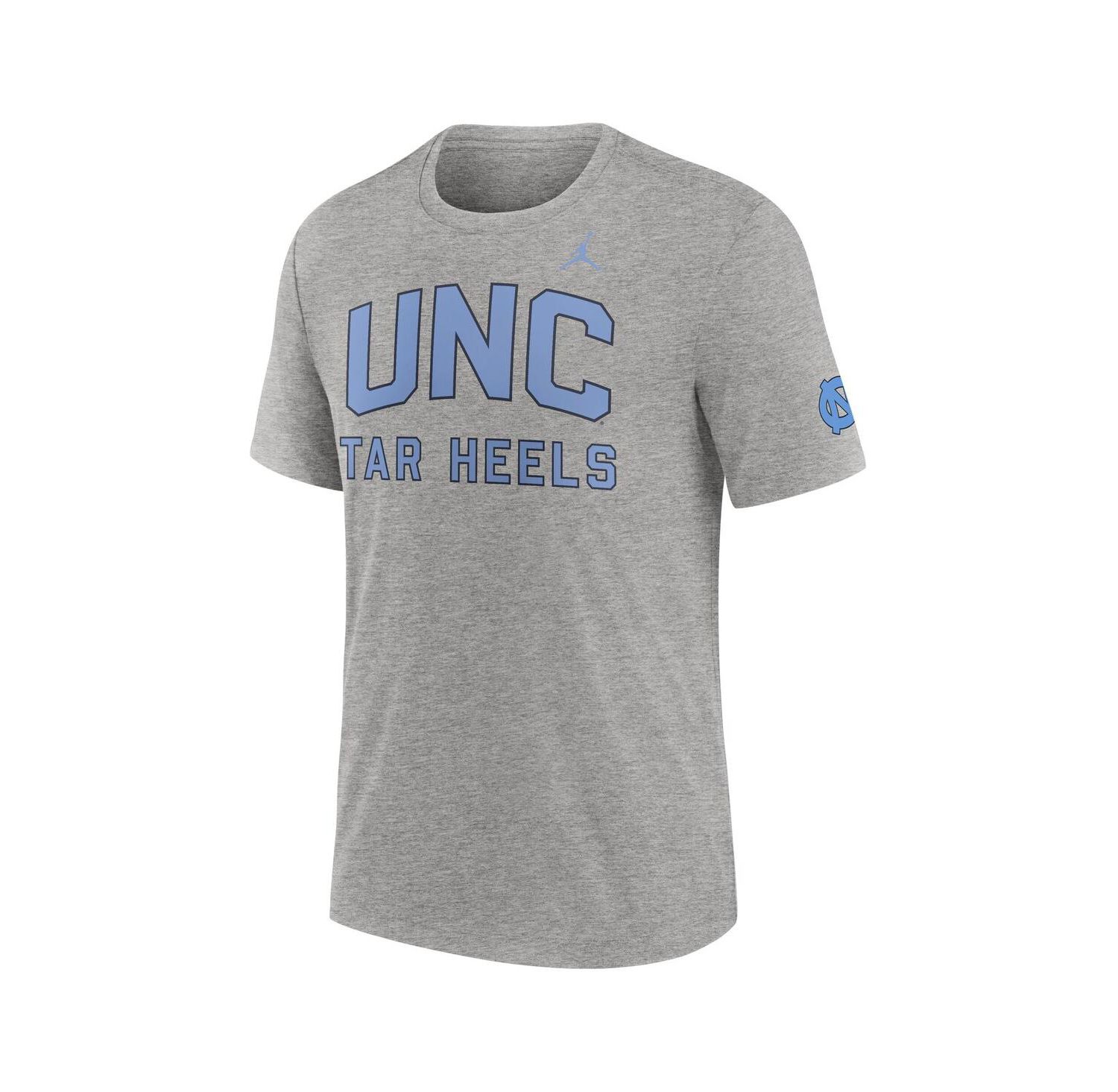 Men's Heather Gray North Carolina Tar Heels Campus Collegiate Block Tri-Blend T-Shirt