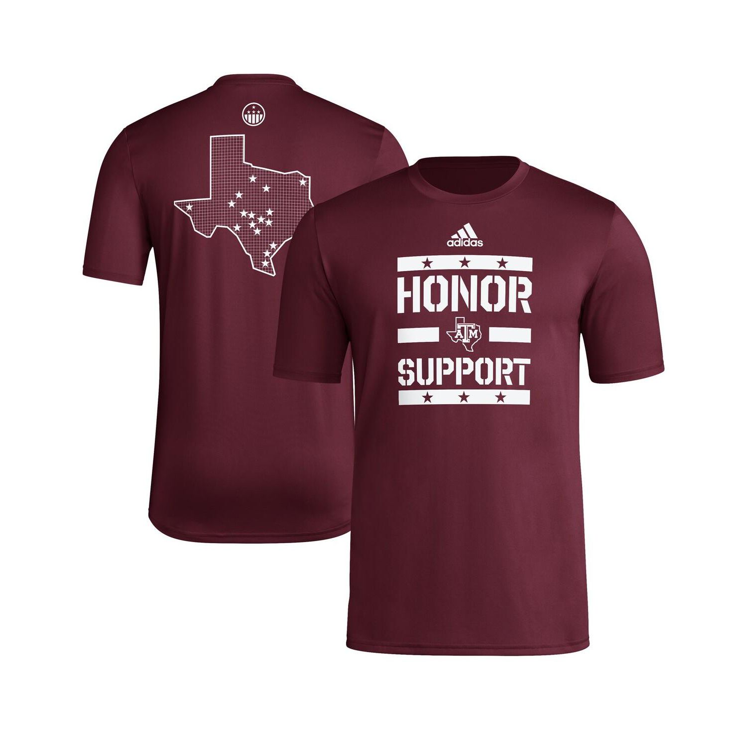 Men's Maroon Texas A&M Aggies Honor Support Pre-Game T-Shirt