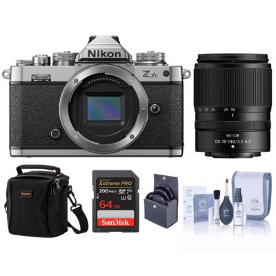 Z fc DX-Format Mirrorless Camera with NIKKOR Z DX 18-140mm , Candisk PRO 64GB, Alpine 120, Essentials Filter Kit,ProOp Cleaning Kit
