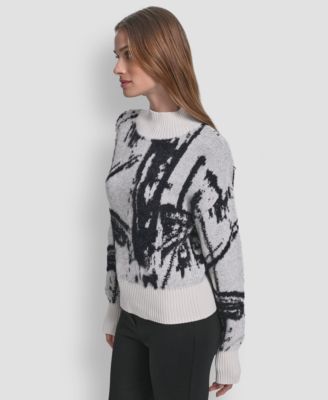 Women's Intarsia Oversized Pull On Sweater