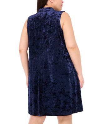 Plus Size Sleeveless Mock Neck Dress
