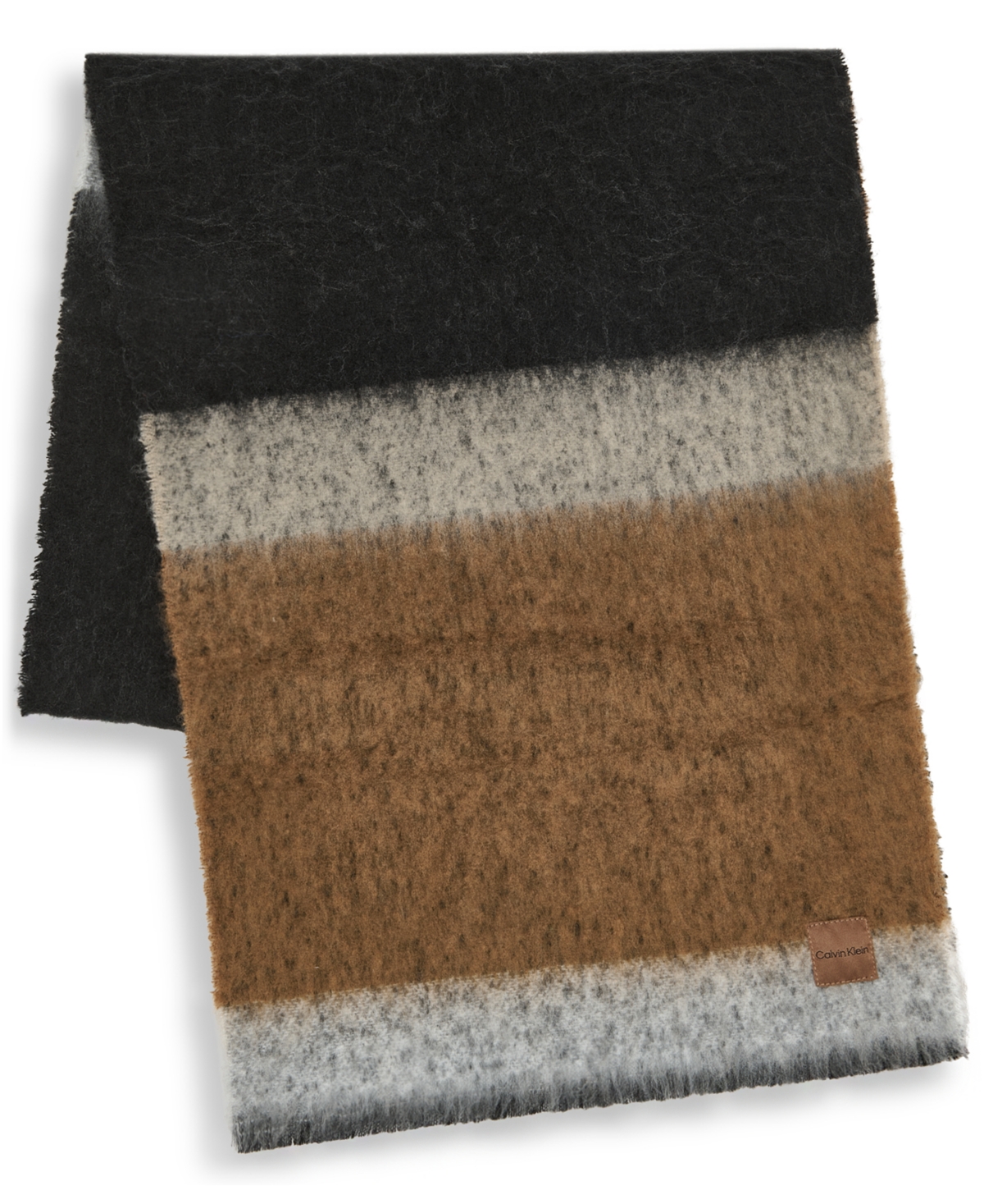 Calvin Klein Color Block Scarf In Multi