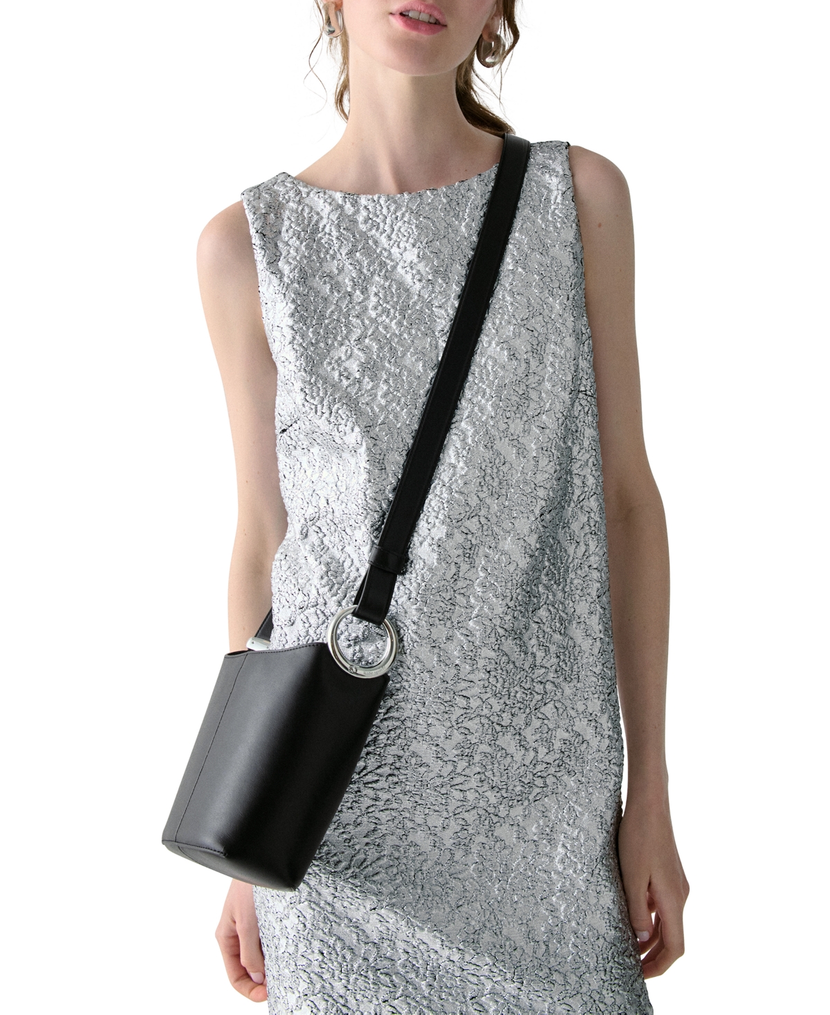 Kate Spade Halo Mini Bucket Bag In Black