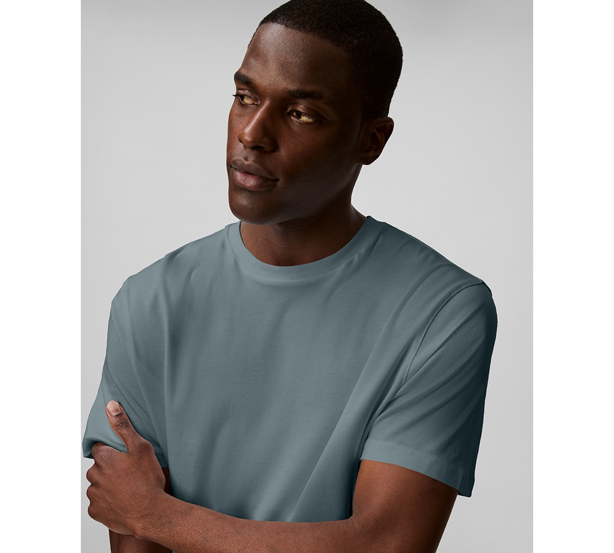 Calvin Klein Men's Short Sleeve Supima Cotton Interlock T-shirt In Gray