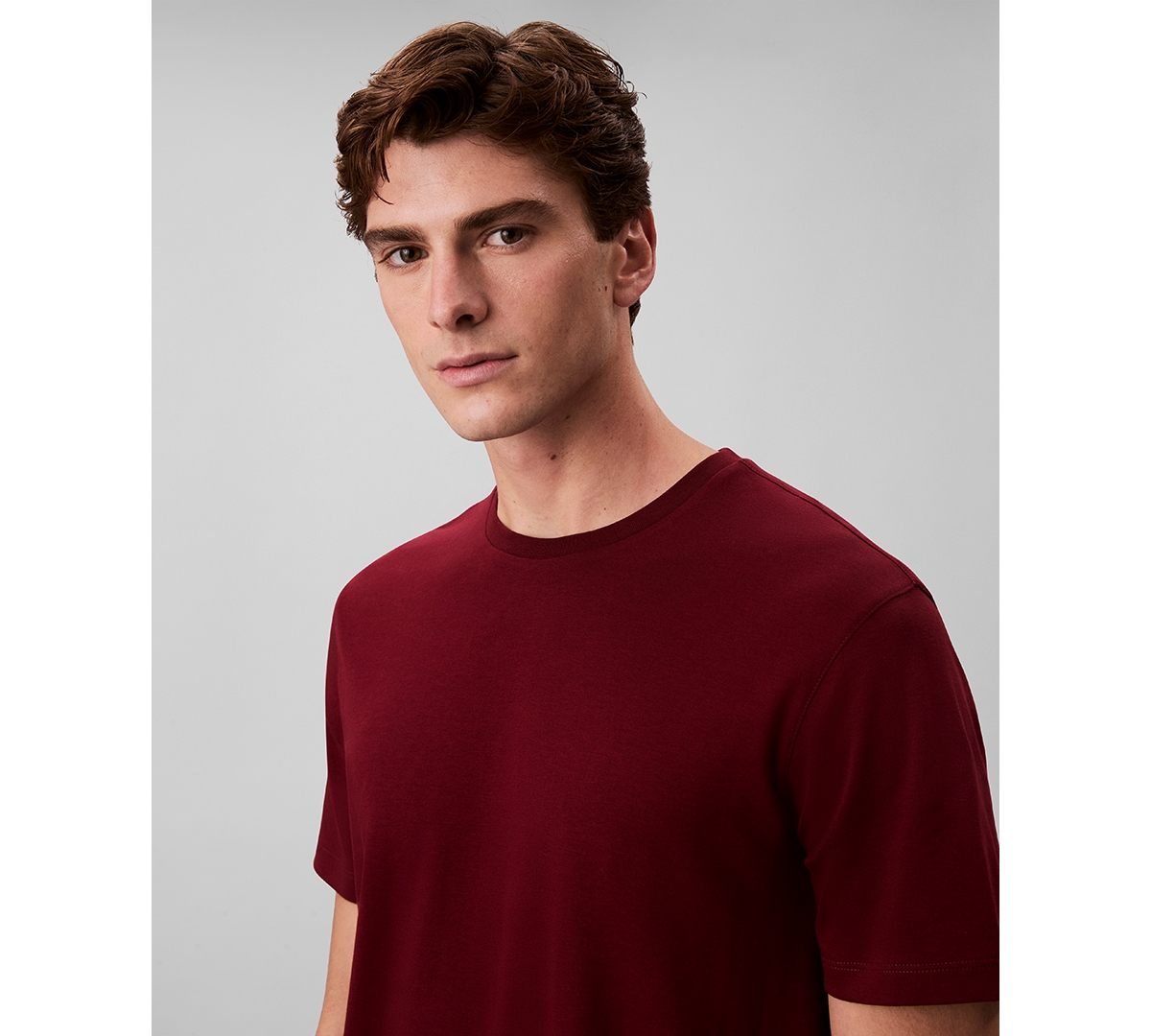 Calvin Klein Men's Supima Cotton Crewneck T-shirt In Burgundy