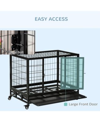 36" Heavy Duty Dog Crate, Indestructible Dog Cage Kennel,