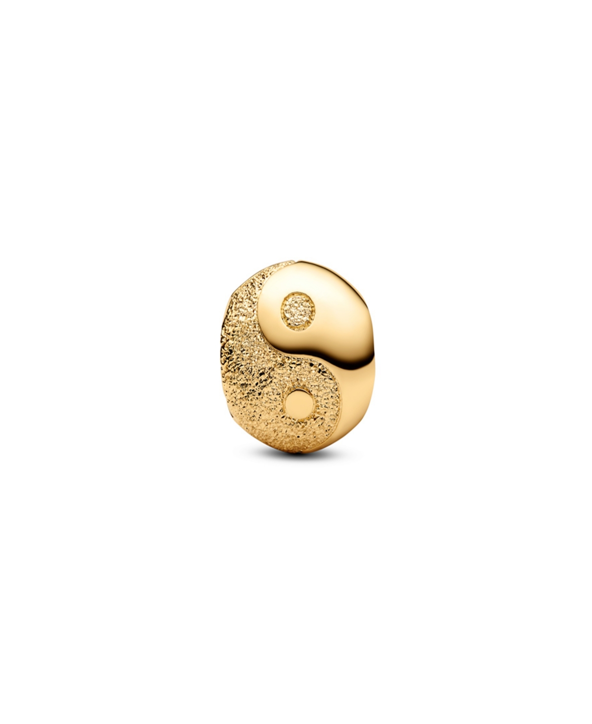 Pandora Textured Yin And Yang Mini Charms In Gold
