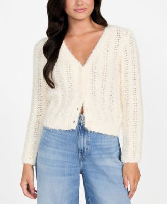 Women's Bea Open Stitch Long Sleeve Cardigan Sweater