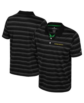 Colosseum - Men's Black Oregon Ducks Milk Steak Polo Shirt
