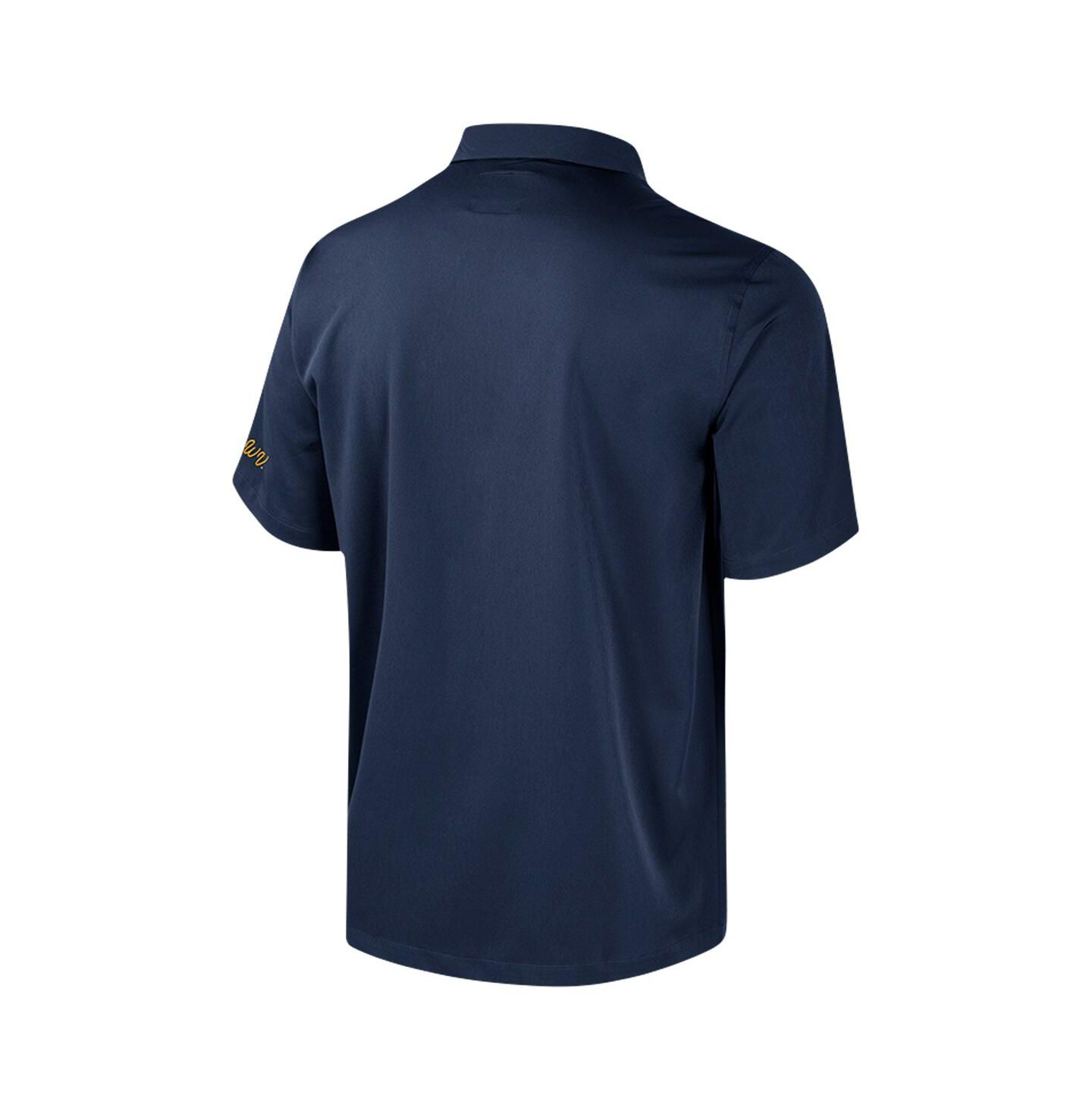 Мужская рубашка Colosseum Navy West Virginia Mountaineers Strike Bowling Button-Up — фото 2