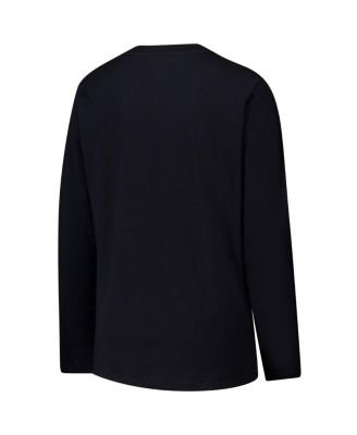 Women's Black Carolina Panthers Post Season Long Sleeve V-Neck T-Shirt