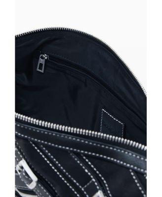 Women's Small faux leather bag with buckles