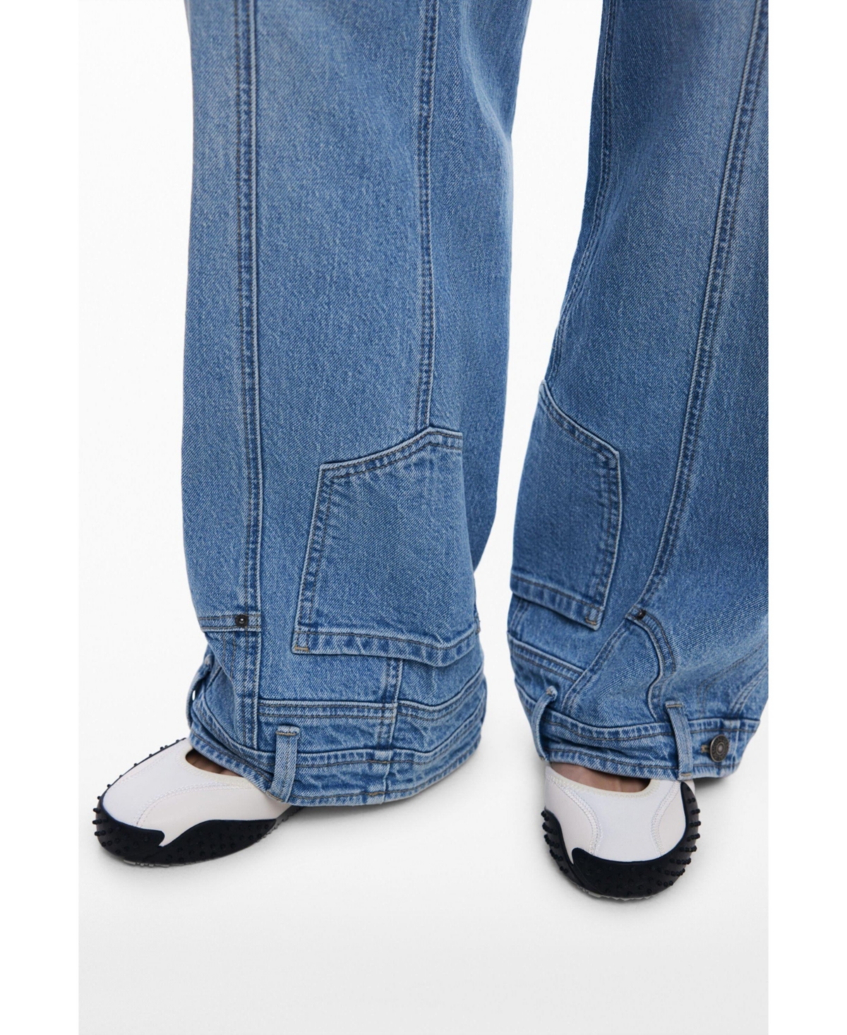 Desigual Women's Straight jeans with inverted effect