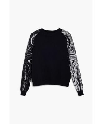Women's Marbled sleeve sweater