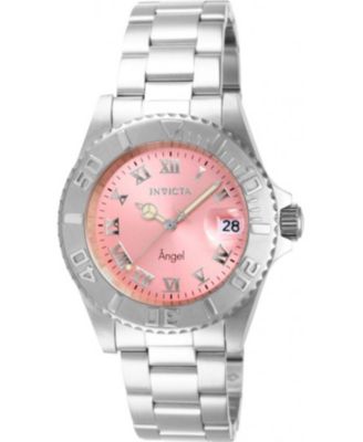 Women's 14360 Angel Quartz 3 Hand Pink Dial Watch