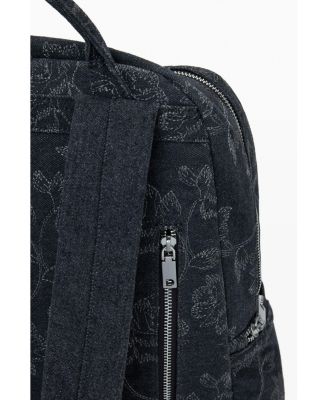 Women's Large embroidered denim backpack