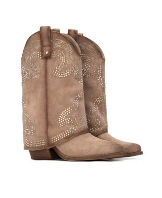 Women's Suede Foldover Booties By XTI