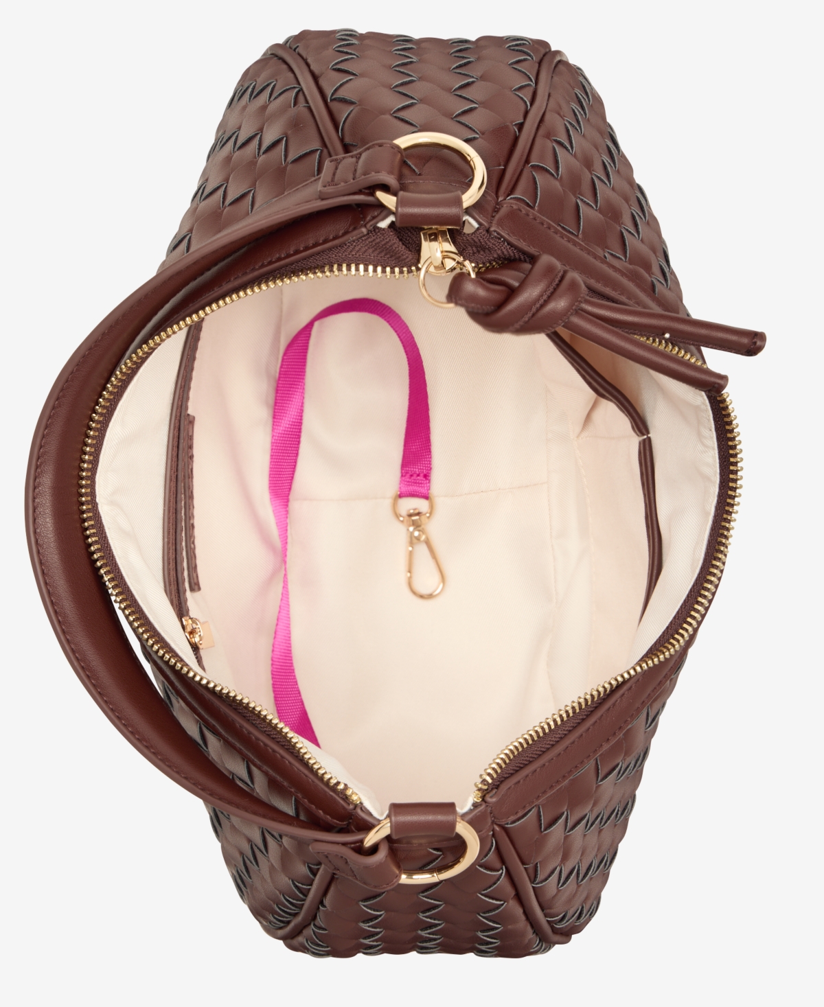 On 34th Woven Crossbody Hobo, Exclusively At Macy's In Brown