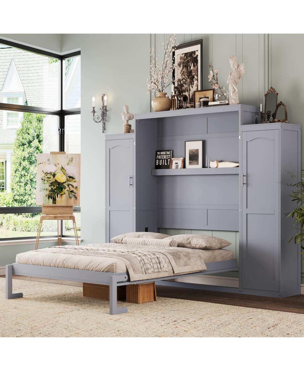 Streamdale Furniture Murphy Bed with Wardrobes & Shelves