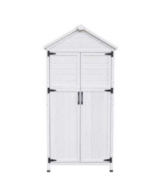 67" Fir Wood Storage Shed with Double Doors