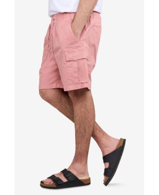 Men's 6 Inches Elastic Pull On Waistband Twill Cargo Shorts